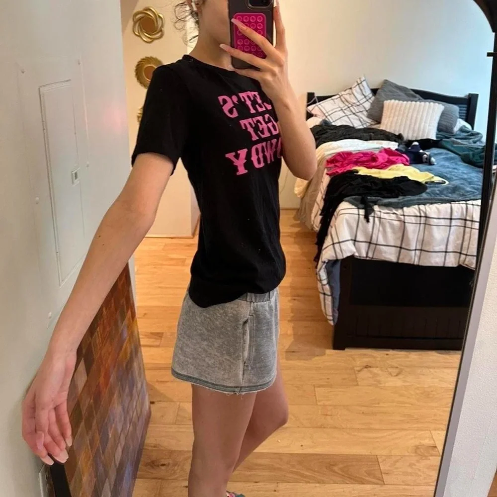 Bella Canvas Black Tee with Pink Graphic